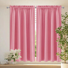 Pink Blackout Curtain Panel Thermal Insulated 41.7 x 63 Rod