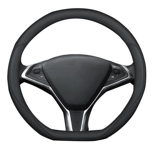 Car Steering Wheel Cover Universal Black 38 cm