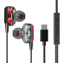 Type-C Wired Earbuds with Mic for iOS Android Devices