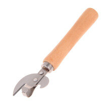 Stainless Steel Can Opener with Wood Handle