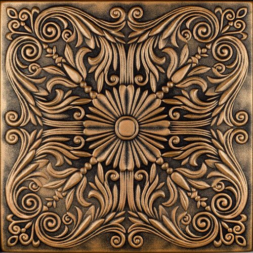 Spanish Silver Foam Ceiling Tile Antique Gold 8 pcs