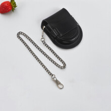 Hemoton Pocket Watch Vintage Leather Case Black 50x6.5x3.8cm