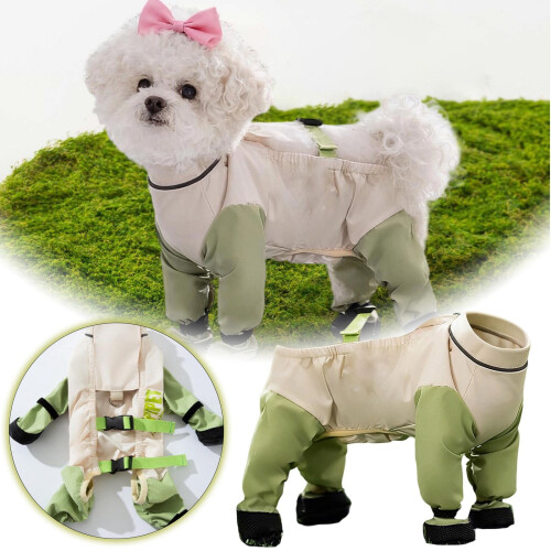 Dog Rain and Snow Boots with Adjustable Suspenders Small