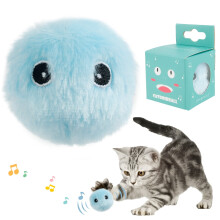 Interactive Chirping Cat Toy Balls with Frog Cricket Bird