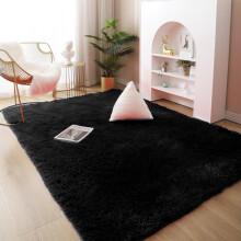 Super Soft Washable Shag Rug Anti-skid 23.6x47.2 Inch Black