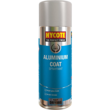 Hycote Aluminium Coat Spray Paint Aerosol Car Multi-Purpose Preparation 400ML