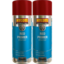 2 x Hycote Red Primer Spray Paint Aerosol Car Multi-Purpose Preparation 400ML