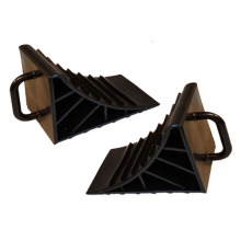 2 x Wheel Chocks Tyre Saver Brake Stoppers Ridged Caravan Motorhome Car Wedges