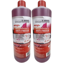 2 x 1L Litre Antifreeze Red Summer Coolant Engine Anti Freeze Concentrate Car