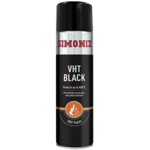 Simoniz VHT Matt Black Paint Very High Temperature Car Spray Aerosol Can 500ML