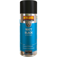 Hycote Matt Black Fast Drying Aerosol Spray Paint Car Metal 400ML