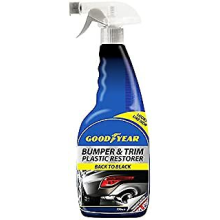 Goodyear Bumper Trim Plastic Restorer Black Spray 750ml Car Universal Gloss Look