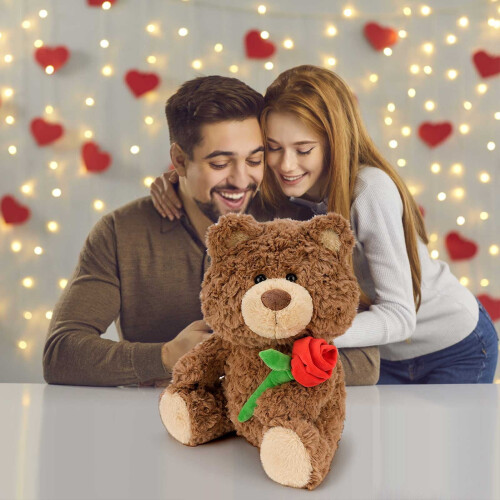 Rose Bear Teddy Toy for Valentine's Day Gift