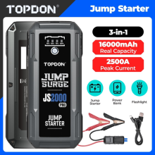 TOPDON JS2000 PRO 2500A Car Jump Starter Pack Battery Booster Power Bank Charger
