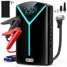 8500A Peak 12V Jump Starter with Air Compressor LED Light USB Battery Booster