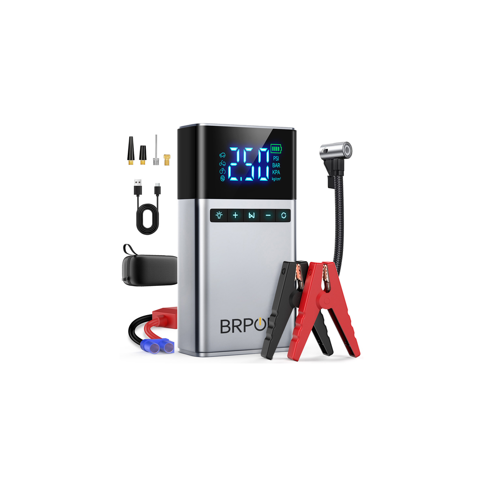 Photos - Air Compressor 7500A Car Jump Starter With  Pack Booster 12V Power Bank