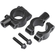 Universal 10mm Bike Mirror Handlebar Clip Pair Black