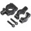 Universal 10mm Bike Mirror Handlebar Clip Pair Black 1