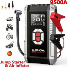 9500A Car Jump Starter with Air Compressor Tire Inflator Battery Booster Charge