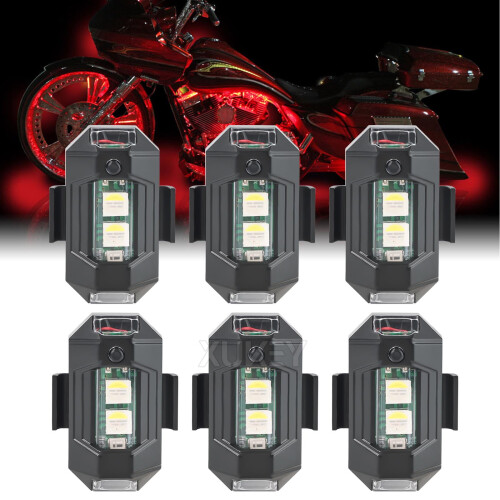 Wireless LED Strobe Light RGB 7 Colors 6 Pcs