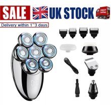 7D Electric Shaver 7 Head Razor Bald Beard Hair Skull Trimmer Beard Remover Men