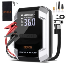 Portable Power 8500A 12V Lithium Jump Starter, 150PSI Air Compressor 3-Mode LED