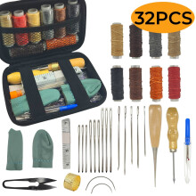 Leather Repair and Sewing Kit 32PCS with Large-Eye Needles