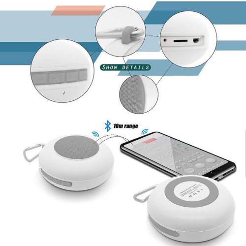 Φορητό ηχείο Bluetooth, αδιάβροχο IPX5, φως LED, ενισχυμένα μπάσα, είσοδος TF και AUX, 2