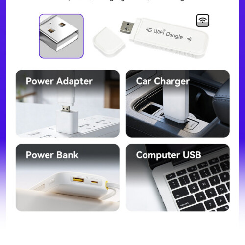 Μόντεμ WiFi USB 4G LTE, Ασύρματος δρομολογητής 150 Mbps με υποδοχή κάρτας SIM, Υποστη 2
