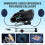 Motorcycle Helmet Bluetooth Headset with 2 Microphones, Intercom, Hands-Free Calls, Music, Waterproof, Noise C 2