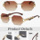 Γυαλιά ηλίου unisex με χρυσό Leopard Head Rimless, ανοιχτό κόκκινο, για ενήλικες, μοντ 4