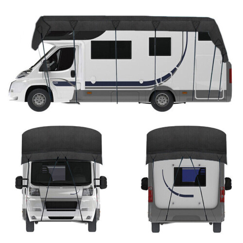 Schwarze Wohnmobilabdeckung, 210D Oxford-Gewebe  XXL