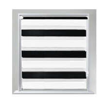 Doppelrollo Tag und Nacht ohne Bohren verdunkelnd Schwarz 95x130 cm — duorollo klemmfix, fensterrollo blickdicht