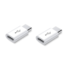2er-Set kurzer Android-zu-USB-C-Adapter, PD Schnellladung bis 5A, Datenübertragung, Plug-and-Play White