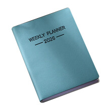 (Lake Blue) Weekly Planner - Thin Notebook for Students & Pros