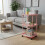 DAMAI 3-Tier Rolling Side Table Pink 6