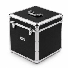 Oypla 100 x 12" LP Vinyl Record Box Hard DJ Flight Case Aluminium - Black