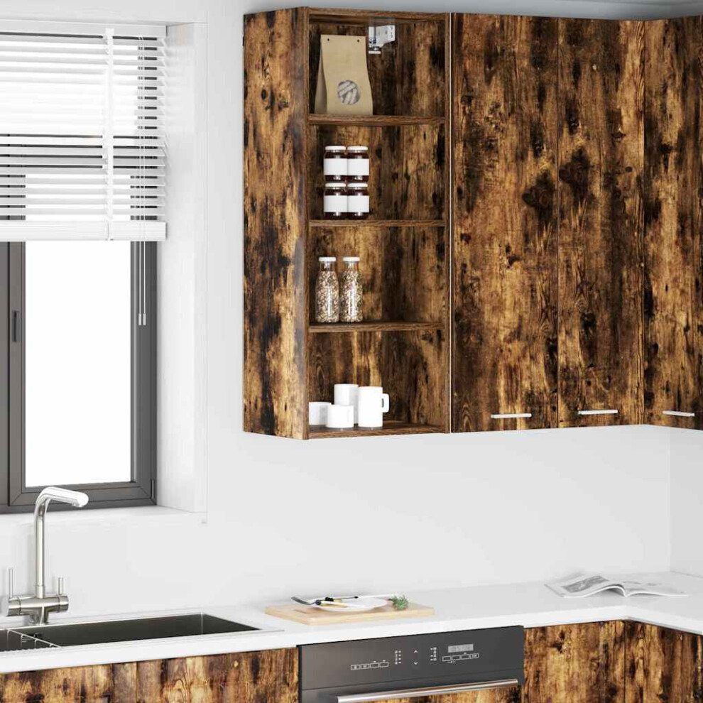 Vidaxl Hanging Cabinet Smoked Oak 40 X 29.5 X 100 Cm Engineered Wood