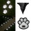 4PCS User Friendly Solar Operated LED Light Dog Paws-White 1