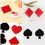 Invisible Nipple Covers for Women with Poker Card Pattern, 4