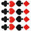 Invisible Nipple Covers for Women with Poker Card Pattern, 3