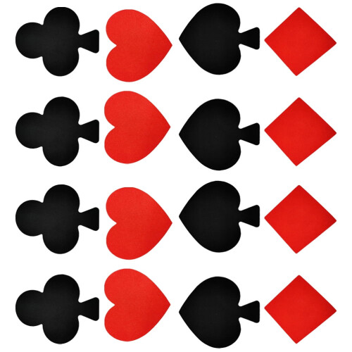 Invisible Nipple Covers for Women with Poker Card Pattern, 2