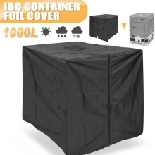 Funda para depósito de agua IBC de 1000 L, protector para cisterna de agua de lluvia con cremallera, resistente al viento, a los rayos