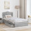 VidaXL vidaXL Storage Bed Grey Sonoma 100 x 200 cm Engineered Wood 4