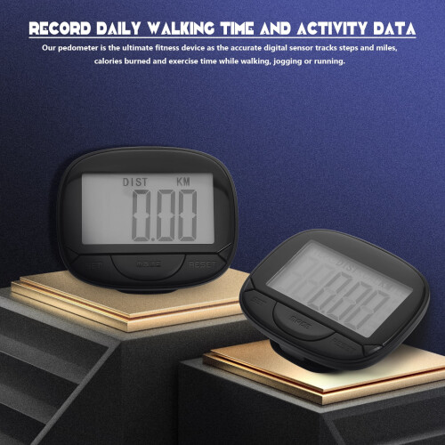 Pedometer for Walking Large Screen Portable Clip-on 1 Set 2