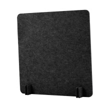 Acoustic Desk Divider Felt Privacy Panel Black 40x40 cm