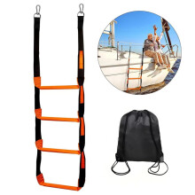 Inflatable Boat Ladder – Foldable Dock Staircase, 600 lbs Load Capacity, Portable for Yacht, Motorboat, Canoe & Outdoor Water Spo