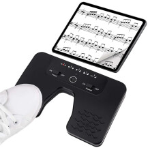 Przewracacz stron z pedałem Bluetooth, akumulatorowy i cichy, nowoczesny, 17x11x2,3 cm