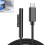 Cabo de carregamento USB-C para Surface, 2,0 m, trançado em nylon, 45 W (15 V/3 A), compatível com PD, para Microsoft Surface 1