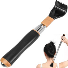 Ausziehbarer Rückenkratzer, Rückenkratzer Teleskop, Tragbarer ausziehbarer zweipoliger Rückenkratzer, 21-54cm, Mit Massagekugeln